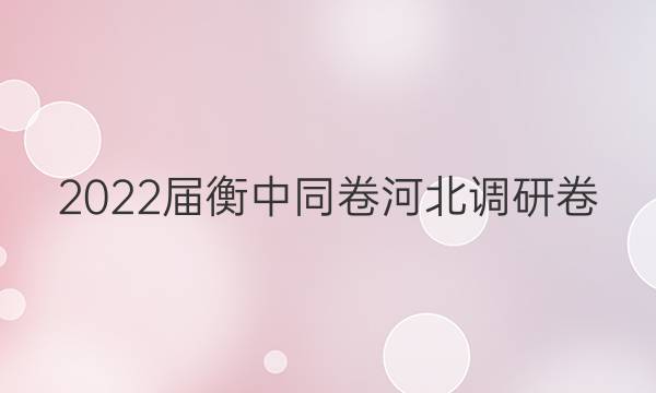 2022届衡中同卷 河北调研卷(新高考) 化学(二)2试题答案