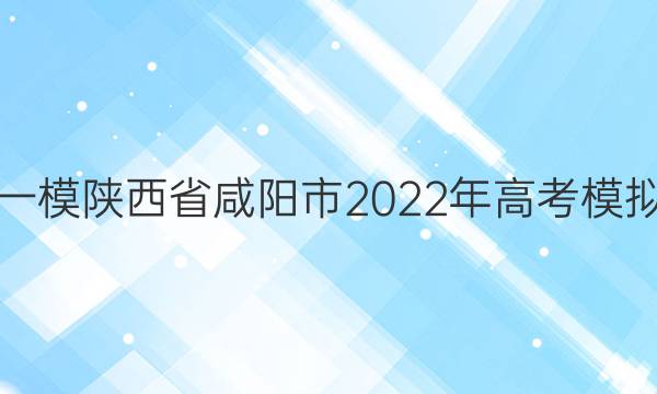 [咸阳一模]陕西省咸阳市2022年高考模拟检测(一)1物理试题答案