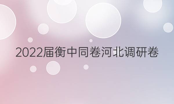 2022届衡中同卷 河北调研卷(新高考) 物理(二)2试题答案
