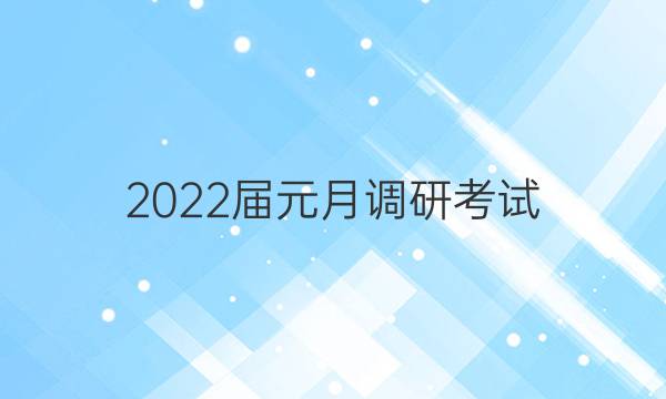 2022届元月调研考试(C)政治答案