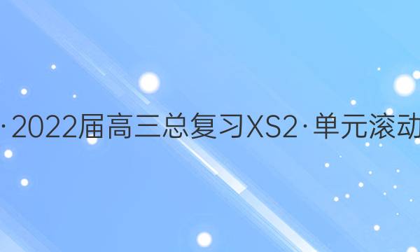 新高考·2022届高三总复习XS2·单元滚动测试卷(十二)12历史答案
