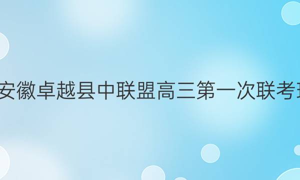 2021-2022学年安徽卓越县中联盟高三第一次联考理科数学试题答案
