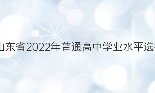 2022届山东省2022年普通高中学业水平选择性考试(模拟卷)22·(新高考)ZX·MNJ·地理·SD地理(二)2答案