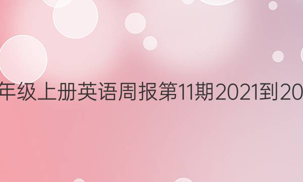 七年级上册英语周报第11期2021-2022。答案