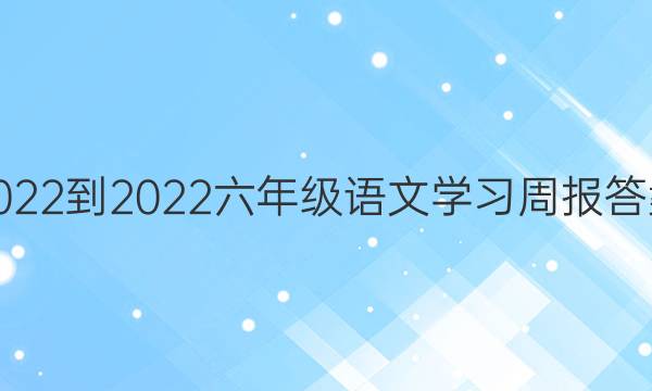 2022-2022  六年级语文学习周报答案