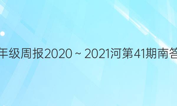 九年级周报2020～2021河第41期南答案