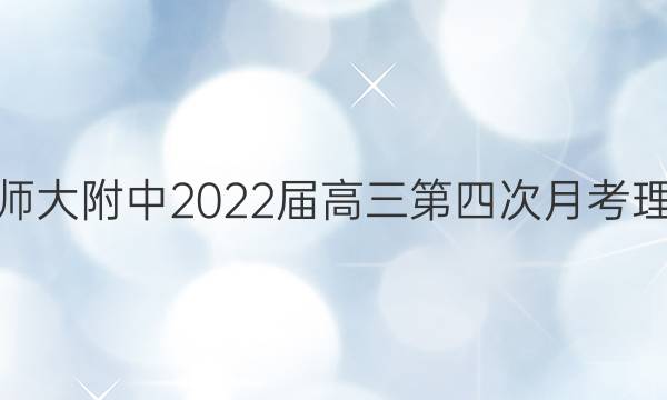 云南师大附中2022届高三第四次月考理答案