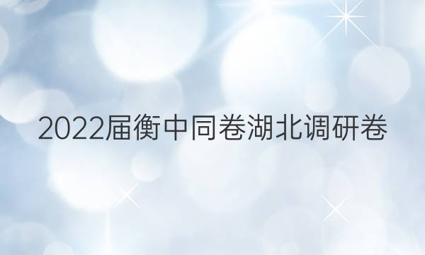2022届衡中同卷 湖北调研卷(新高考) 物理(三)3答案