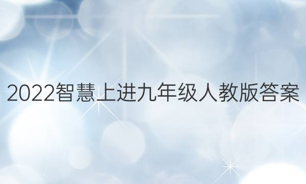 2022智慧上进九年级人教版答案