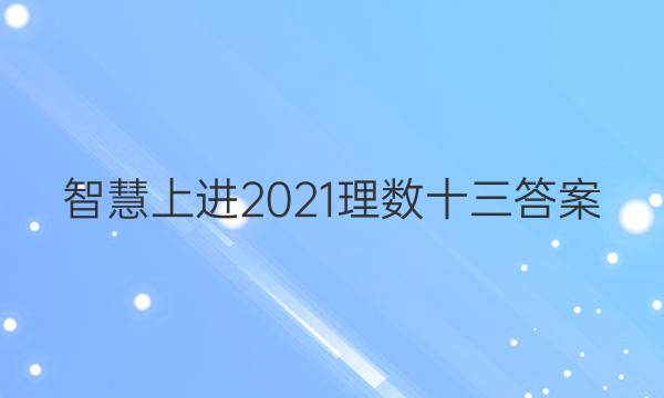 智慧上进2021理数十三答案