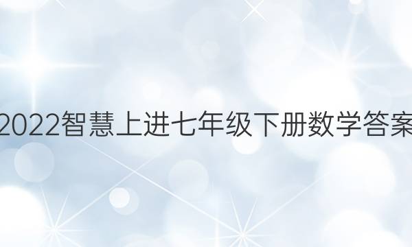 2022智慧上进七年级下册数学答案