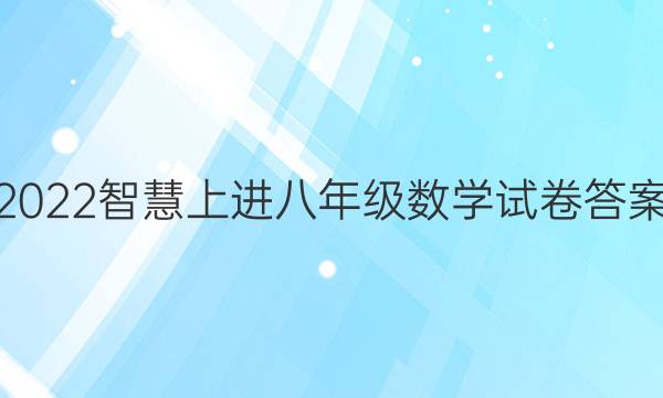 2022智慧上进八年级数学试卷答案