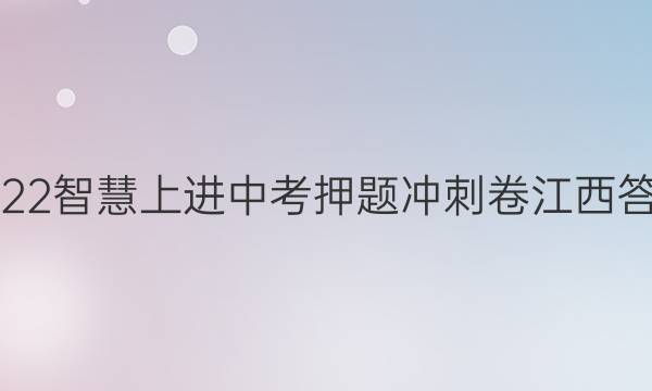 2022智慧上进中考押题冲刺卷江西答案