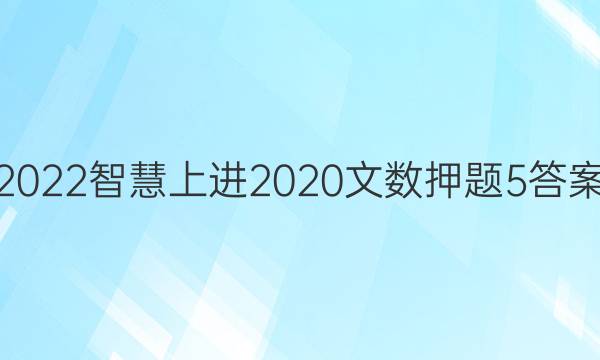 2022智慧上进2020文数押题5答案