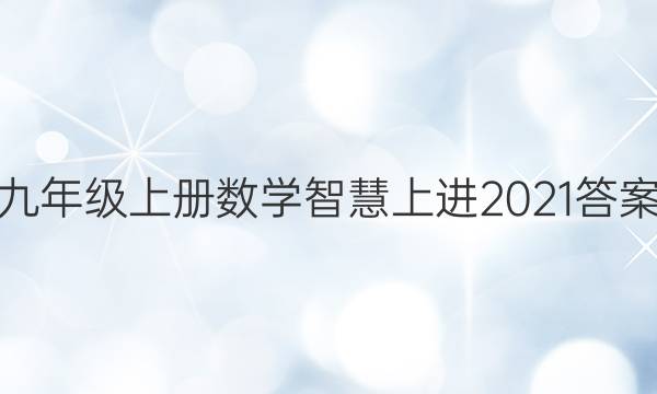 九年级上册数学智慧上进2021答案