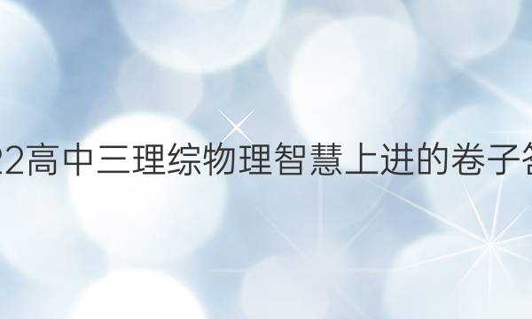 2022高中三理综物理智慧上进的卷子答案