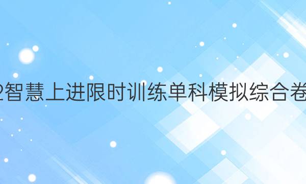 2022智慧上进限时训练单科模拟综合卷答案