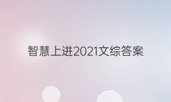智慧上进2021文综答案