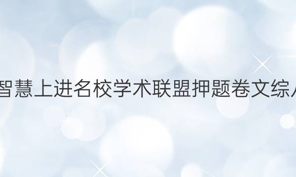 2022智慧上进名校学术联盟押题卷文综八答案