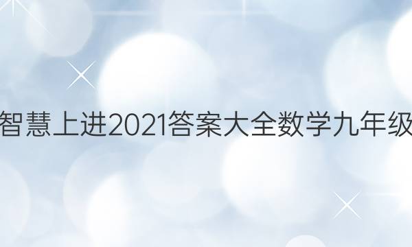 智慧上进2021答案大全数学九年级