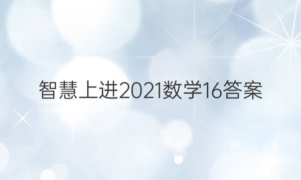 智慧上进2021数学16答案