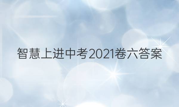 智慧上进中考2021卷六答案
