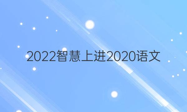 2022智慧上进2020语文(四)答案