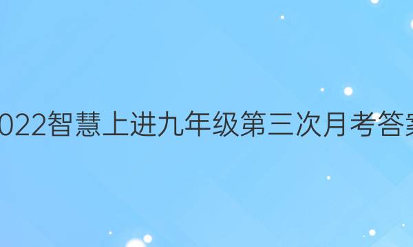 2022智慧上进九年级第三次月考答案