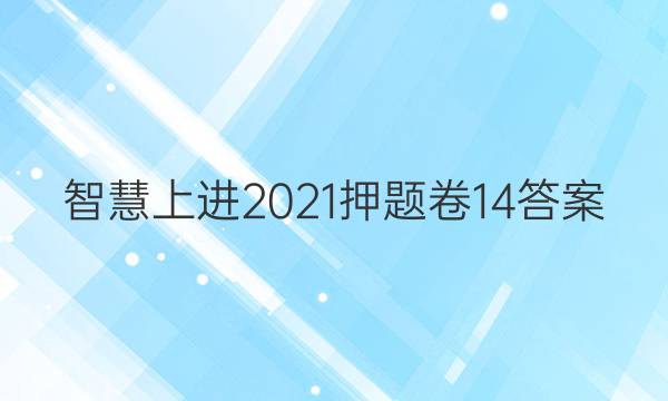 智慧上进2021押题卷14答案