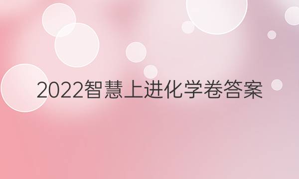2022智慧上进化学卷答案