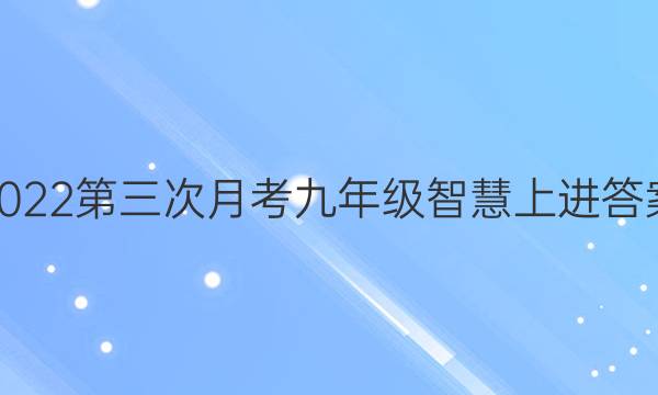 2022第三次月考九年级智慧上进答案