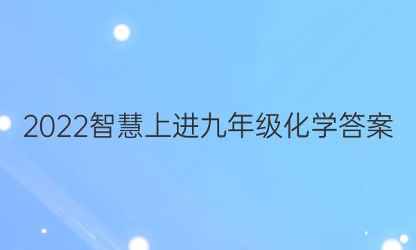 2022智慧上进九年级化学答案