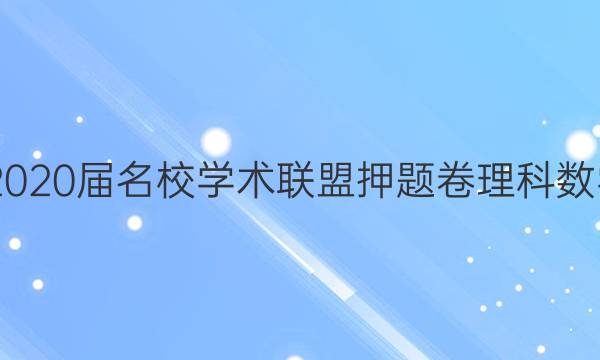 20222020届名校学术联盟押题卷理科数学答案