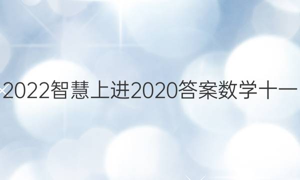 2022智慧上进2020答案数学十一