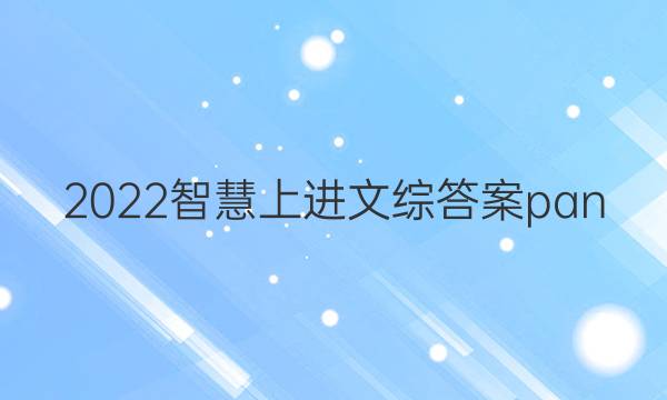 2022智慧上进 文综答案 pan