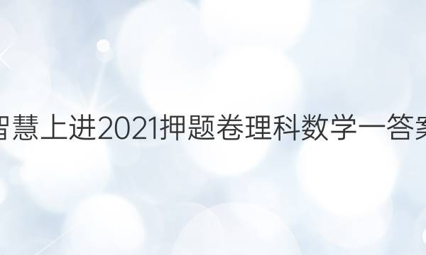 智慧上进2021押题卷理科数学一答案