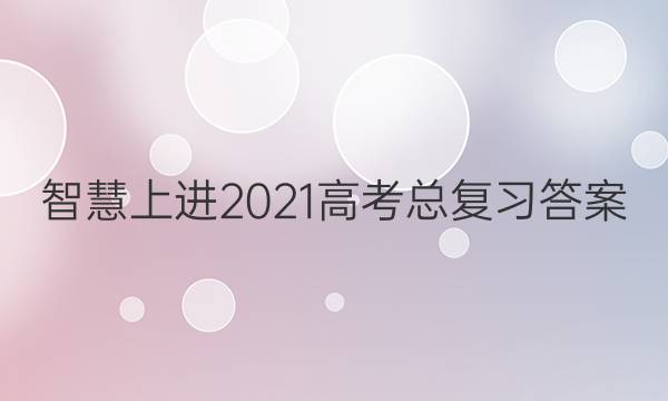 智慧上进2021高考总复习答案