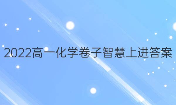 2022高一化学卷子智慧上进答案