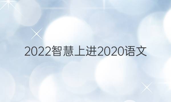 2022智慧上进2020语文(一)答案