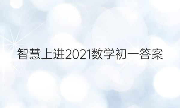 智慧上进2021数学初一答案