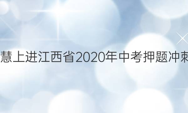 2022智慧上进江西省2020年中考押题冲刺卷答案