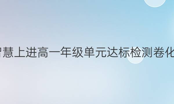 2022智慧上进高一年级单元达标检测卷化学答案