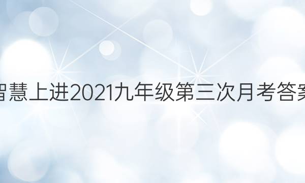智慧上进2021九年级第三次月考答案