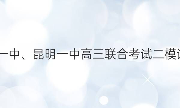 2022届银川一中、昆明一中高三联合考试二模语文试题答案