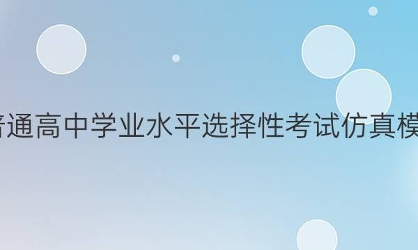 2022年普通高中学业水平选择性考试仿真模拟卷政治(十一)11试题答案
