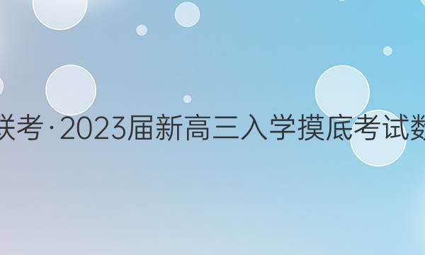 炎德英才大联考·2023届新高三入学摸底考试数学试题答案图片
