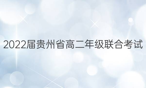 2022届贵州省高二年级联合考试(22-06-540B)政治答案