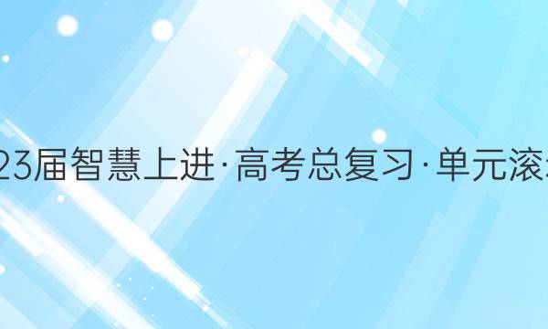 20222023届智慧上进·高考总复习·单元滚动创新卷(新教材·传统高考)·语文(十)10答案