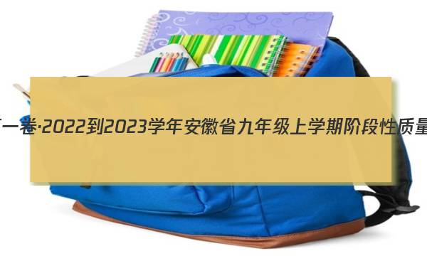 安徽第一卷·2022-2023学年安徽省九年级上学期阶段性质量监测(三)3数学(沪科版)试题答案图片