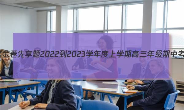 衡水金卷先享题 2022-2023学年度上学期高三年级期中考试(湖南专版)数学试题答案